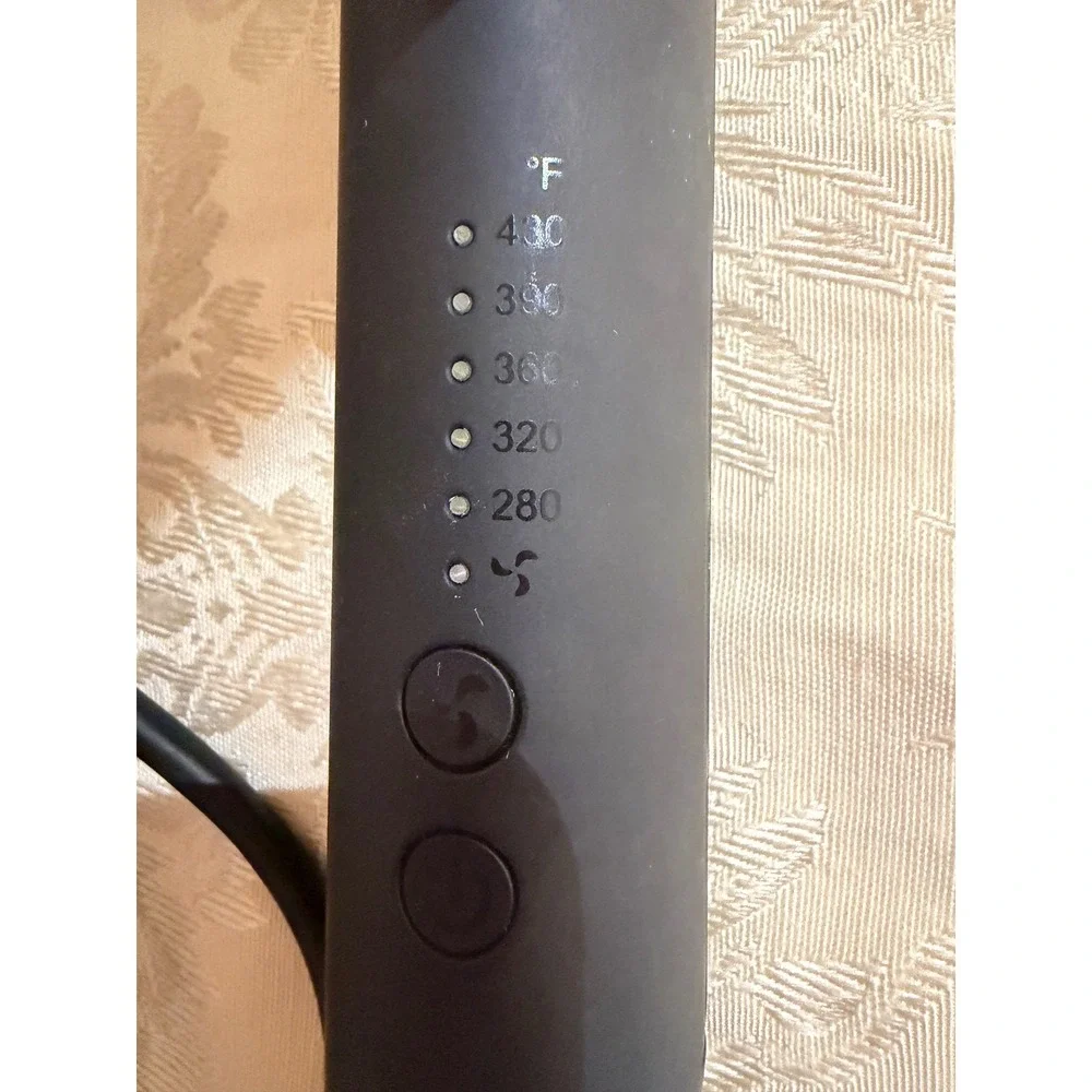 L'ange Le Duo 360 Airflow Styler Matte Black Titanium Flat Iron Curler L-139